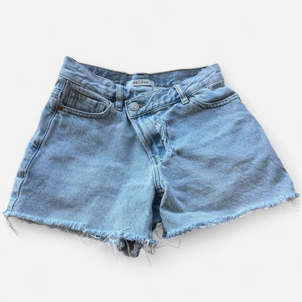 Pacsun Light Blue High Waisted Denim Shorts